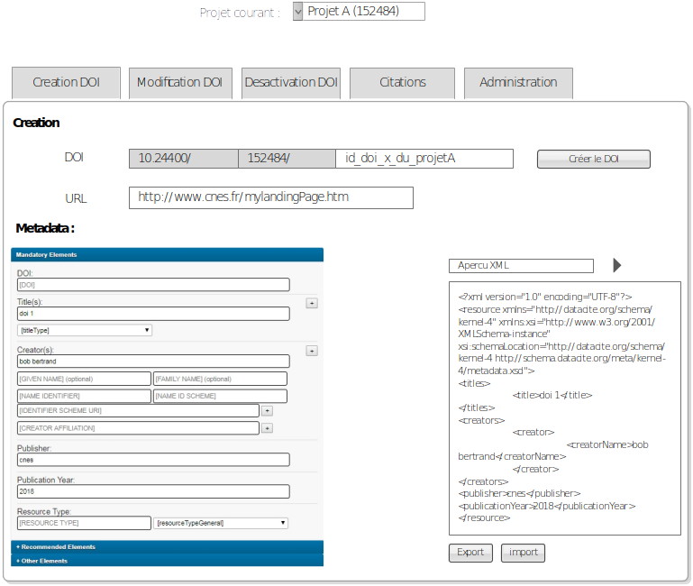 creating DOI